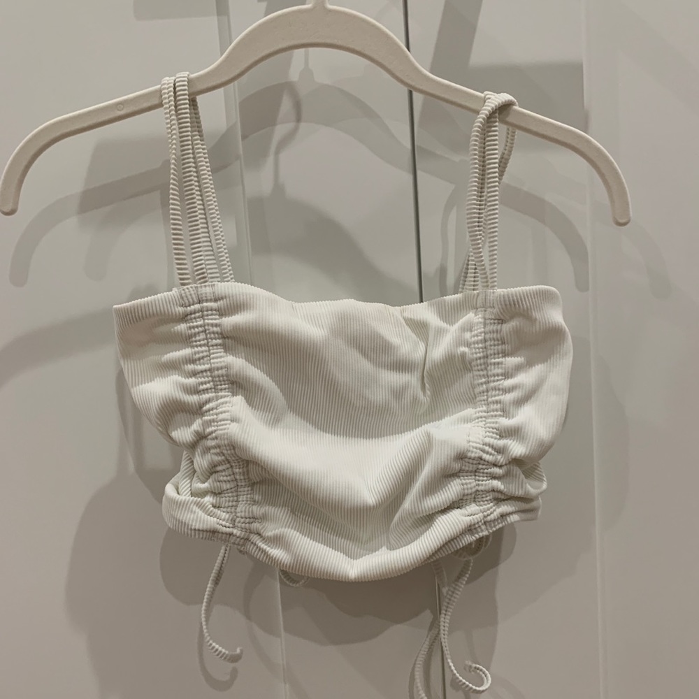 Aerie Bandeau Tie Cinch Bikini Top